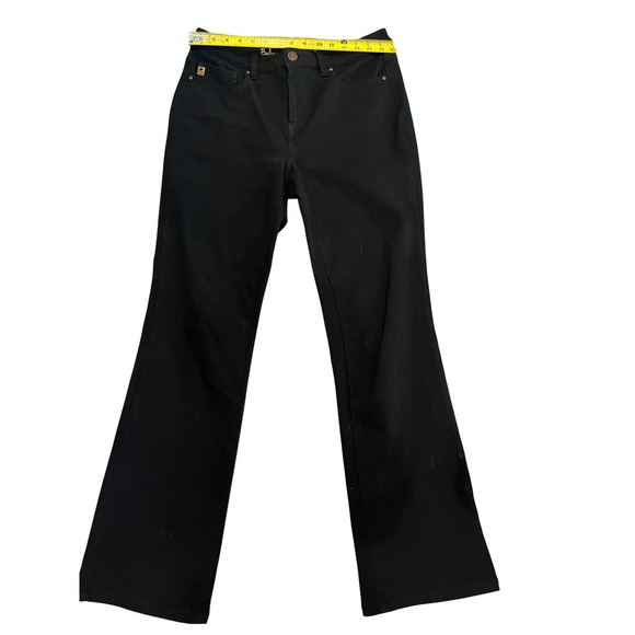 Belle Kim Gravel Black Bootcut Pants Size 10 Stretch Comfort - Picture 1 of 4